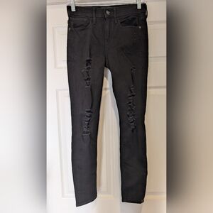 Express Jeans Women's Black Mid Rise Leggings Size  Os Cotton Polyester Spandex